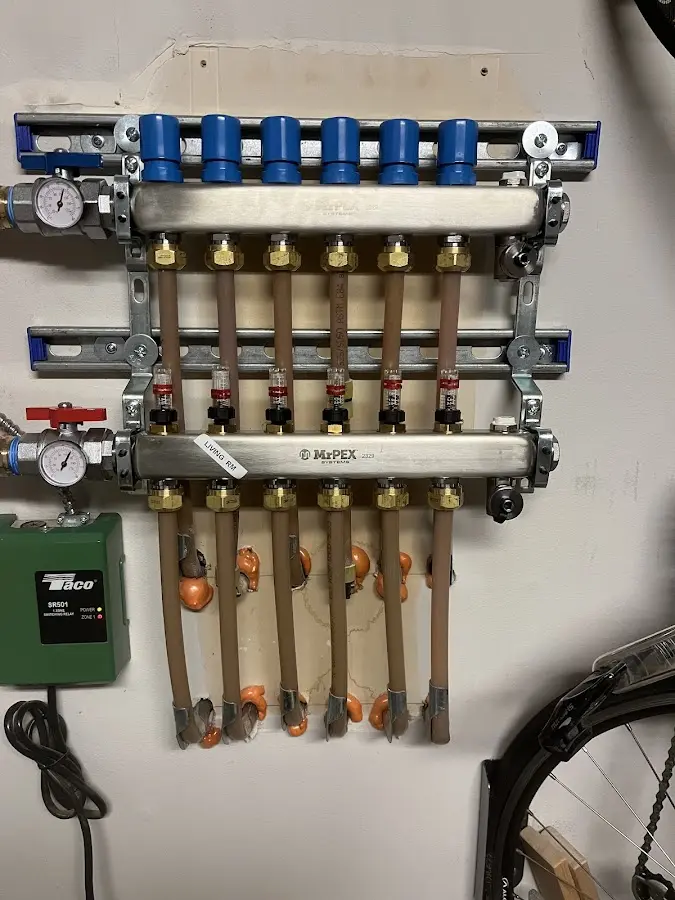 Plumber performing Leak Detection at a residential property in Schoolcraft